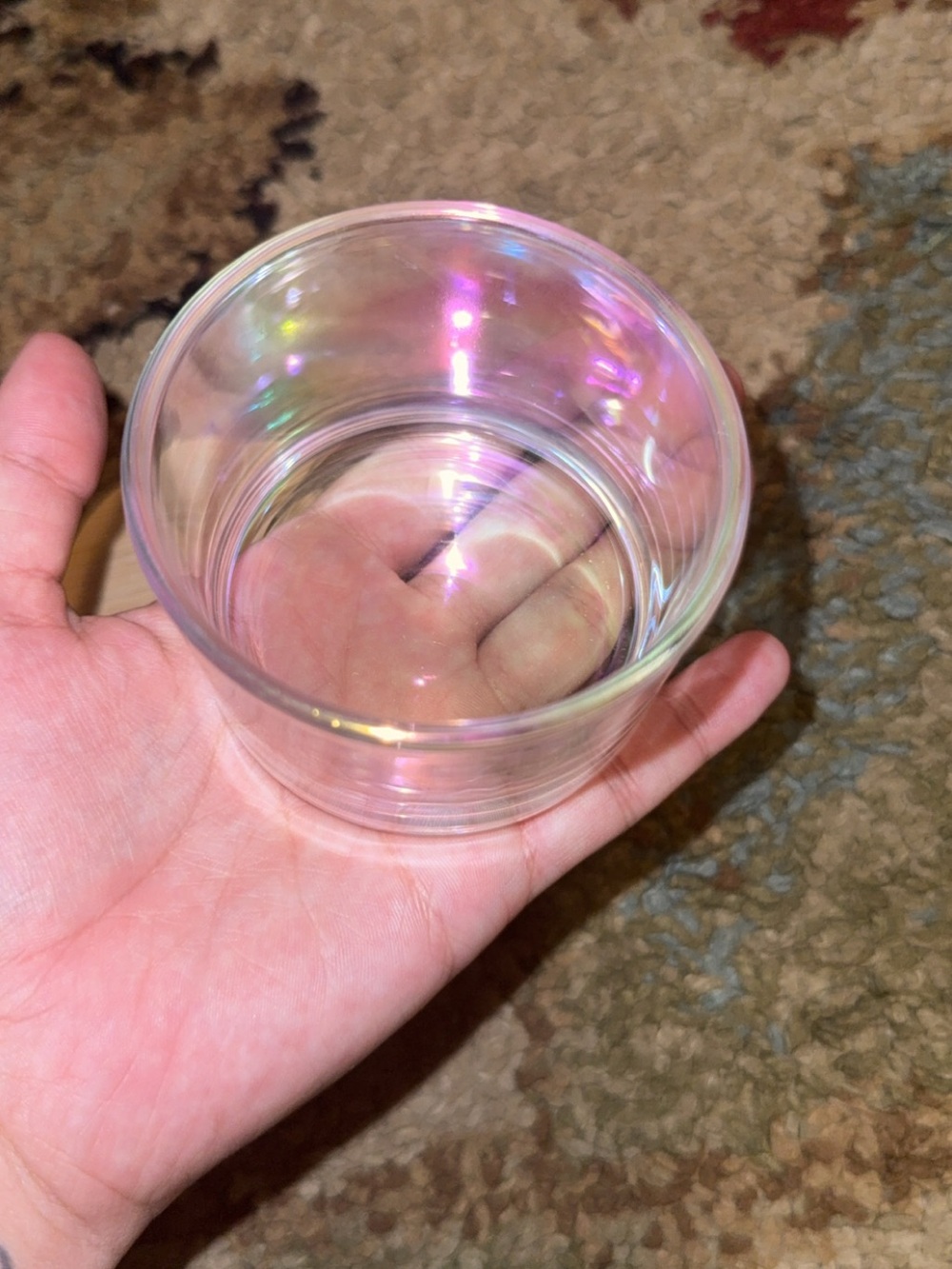 iridescent candle jars
